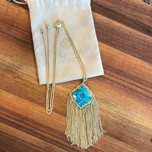 Kendra Scott Kingston Gold Long Pendant Necklace